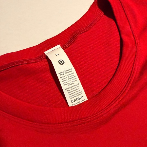 NWT Lululemon Swiftly Relaxed Long-Sleeve Shirt *Hip Length Dark Red Size 10 - Picture 4 of 6